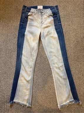 McGuire “Aaron” (Anthropologie) Two-Tone Blue Straight-Leg Jeans - Women